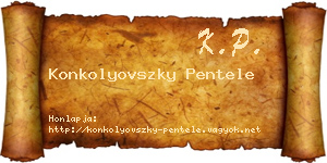 Konkolyovszky Pentele névjegykártya
